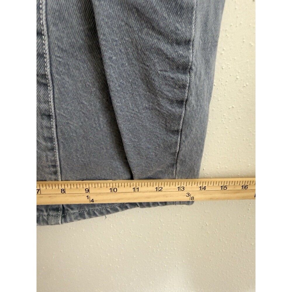 We The Free People Eden Slouchy Jeans Sz 28S Wide Leg Gray Button Fly Flare - Picture 8 of 14